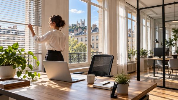 Solutions pour réduire l'éblouissement dans un bureau lumineux