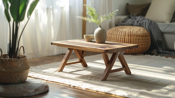 Table basse pliante en bois d'acacia – confort & style