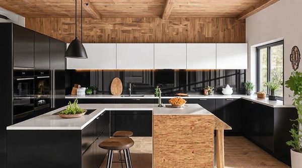 Top 10 inspirations pour une cuisine moderne en noir et bois